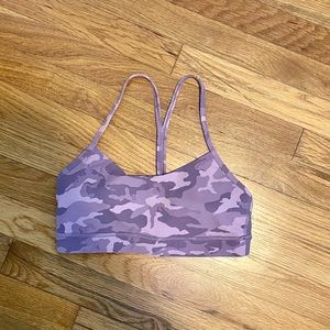Lululemon Size 6 Flow Y Bra Lavender Camouflage